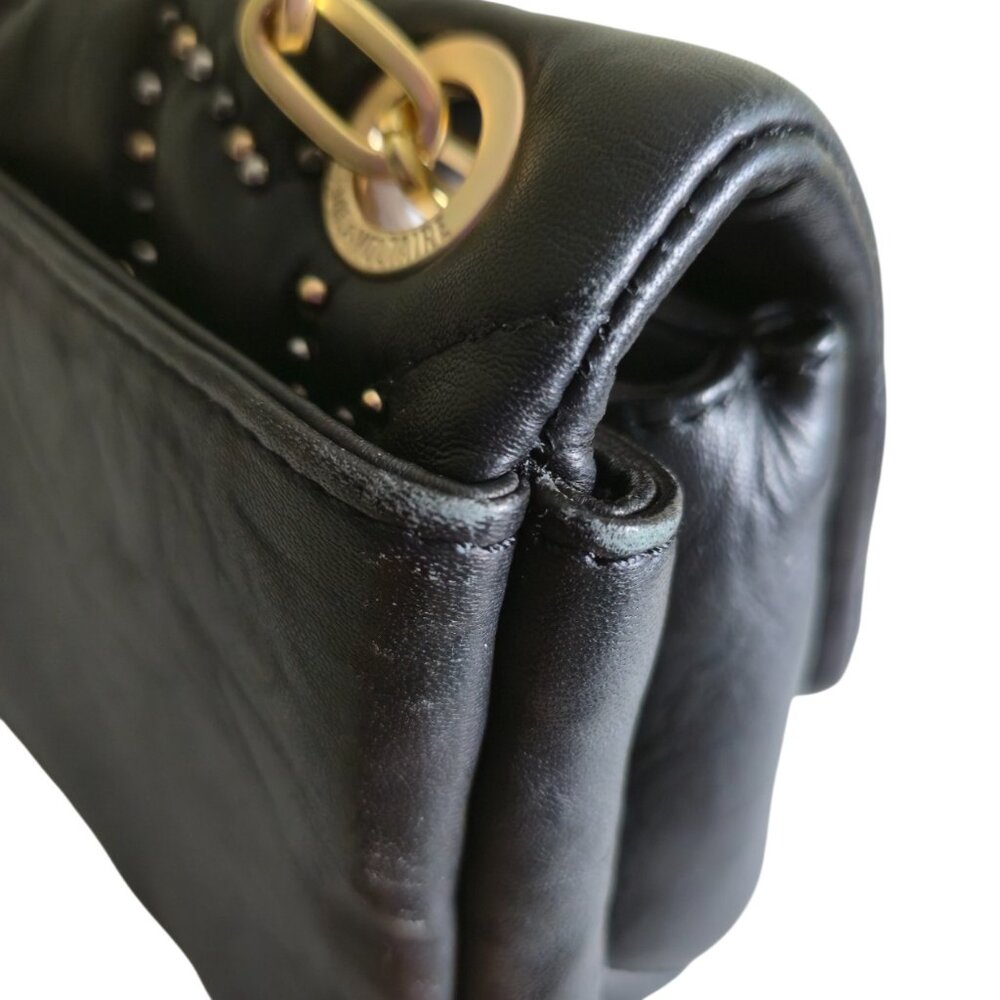 Zadig & Voltaire Ziggy Black Quilted Matelassé Clous Shoulder Bag - Picture 10 of 16